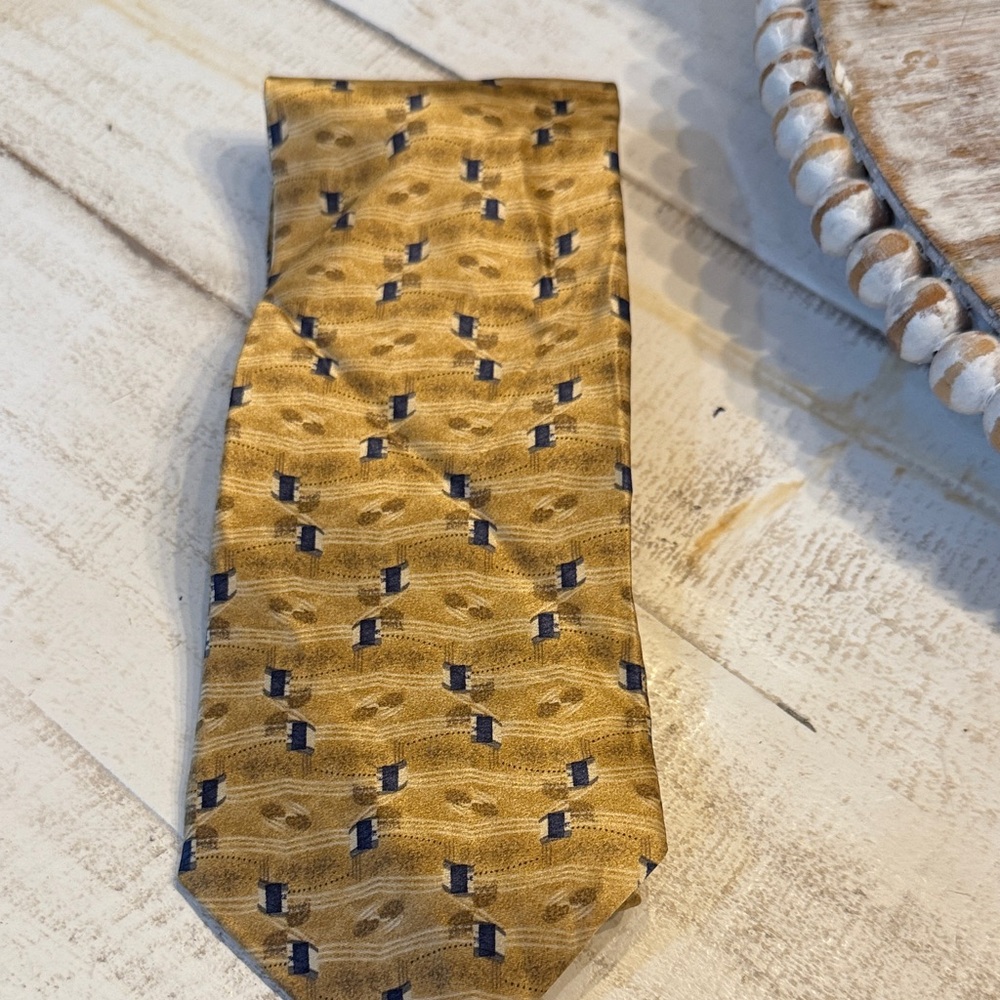 Murano Gold and Blue Patterned Tie